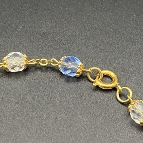 Vtg Multicolor Faceted Glass Bead Bracelet 7" Gold Tone Czech Crystal Style GLOW - Picture 5 of 8